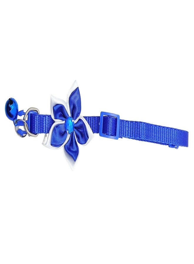 BohoBark Dog 10 MM Collar with Bell-Bow Tie Cute Safety Collars, Adjustable Cat Collar Flower Design for Puppies and Small Dogs (Blue) - Image 3